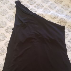 Black off the shoulder blouse